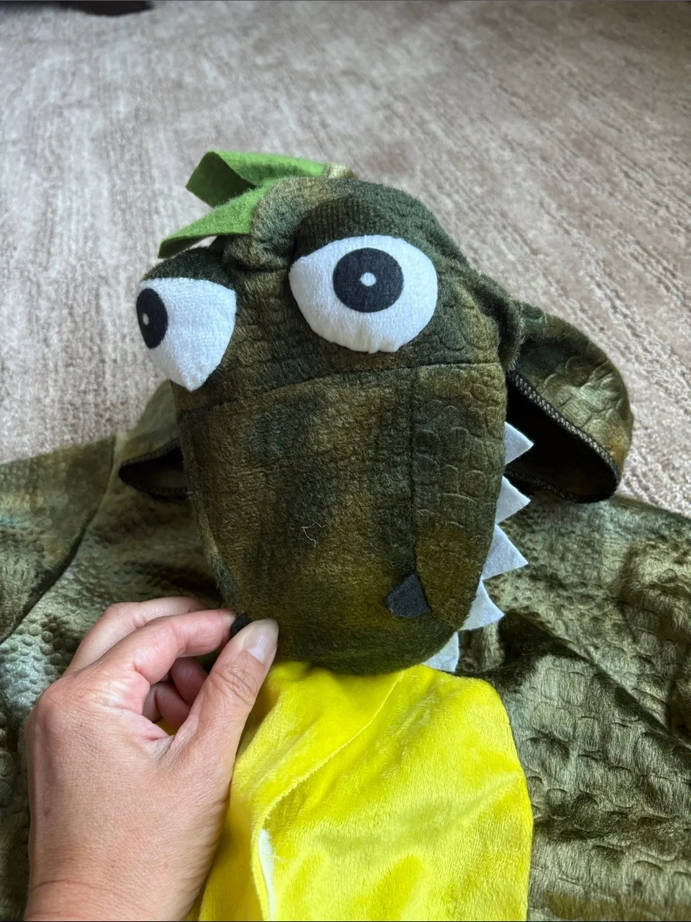 Kids Green Frog Costume with Yellow Belly